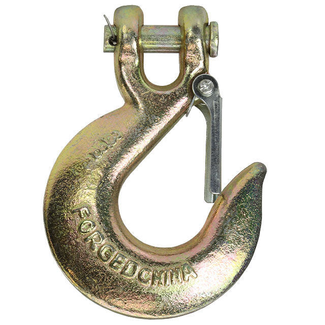 thumbnail image 2 of Heavy Duty 3/8 Clevis Slip Hooks With Safety Latches - 4 Pack (18,000 Lbs Capacity) 2 of 12