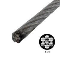 1/8" 7x19 Vinyl Coated Stainless Steel Wire (by Linear Foot)