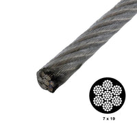 1/4" 7x19 Vinyl Coated Stainless Steel Wire (by Linear Foot)