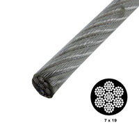 1/4" 7x19 Vinyl Coated Galvanized Wire (by Linear Foot)