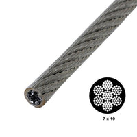 5/16" 7x19 Vinyl Coated Galvanized Wire (by Linear Foot)