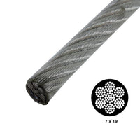 3/8" 7x19 Vinyl Coated Galvanized Wire (by Linear Foot)