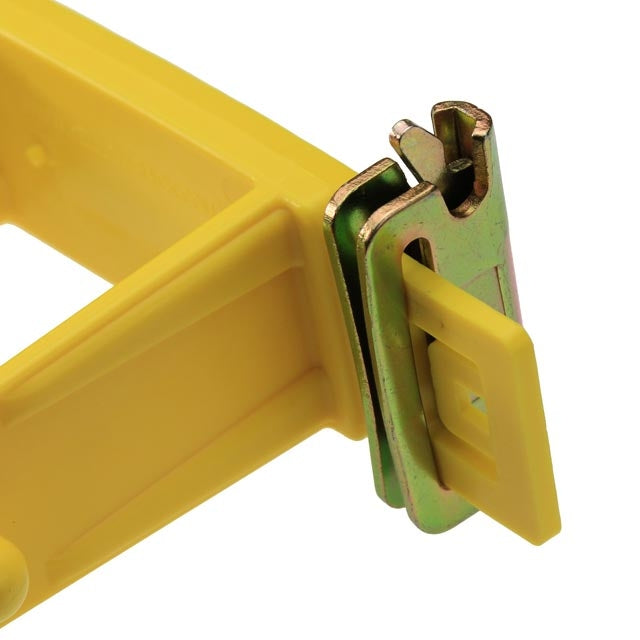 Yellow Racking Bars Yellow Rack Load Lock Holders - Enclosed Trailer Rack Systems