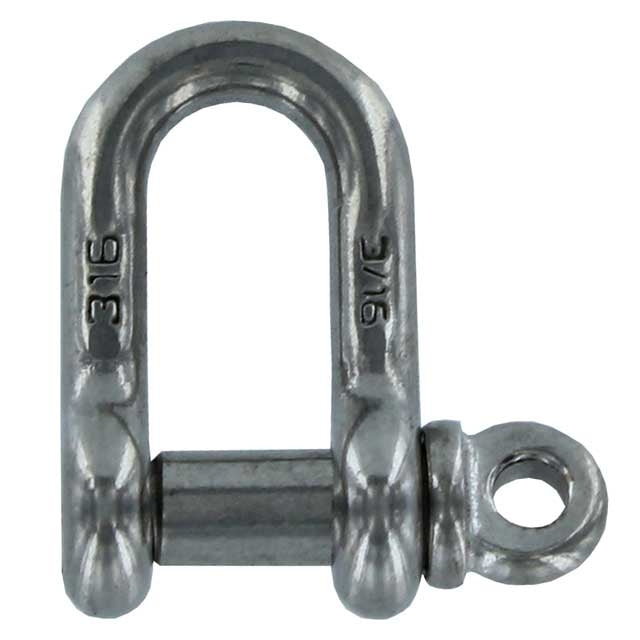 3/16" Screw Pin Chain Shackle Stainless Steel