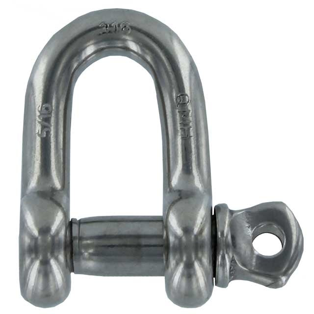 5/16" Screw Pin Chain Shackle Stainless Steel