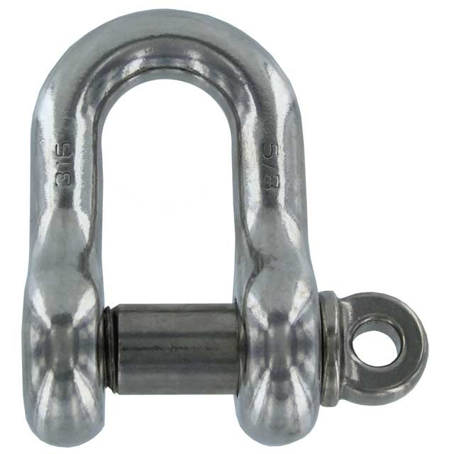 5/8" Screw Pin Chain Shackle Stainless Steel