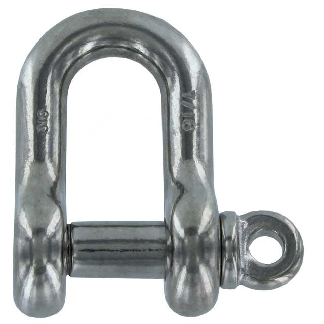 7/16" Screw Pin Chain Shackle Stainless Steel