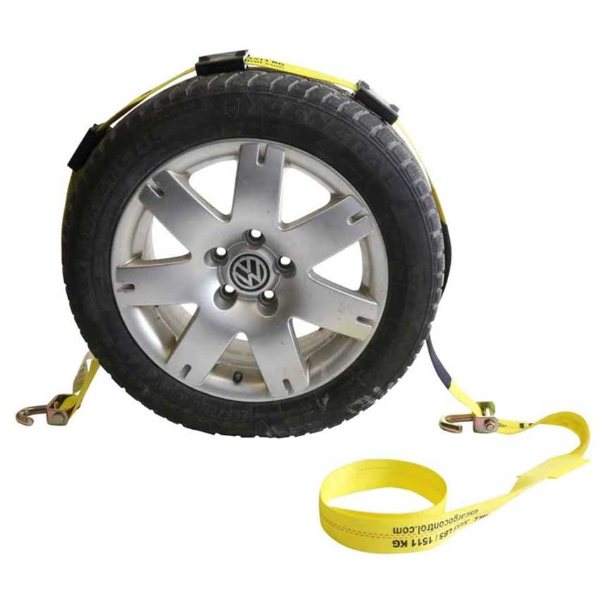 2 inch x 10 foot OEM Replacement Wheel Strap with 2 Swivel J Hooks and 3 Adjustable Rubber Cleats image 1 of 9