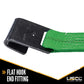 2" x 12' Green Ratchet Strap w/ Black Flat Hook
