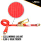 2" x 18' Red Ratchet Strap w/ Double J Hook