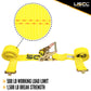 2" x 12' Yellow Ratchet Strap w/Butterfly F Track Fittings