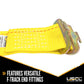 2" x 12' Yellow Ratchet Strap w/Butterfly F Track Fittings