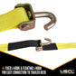 2 inch x 14 foot OEM Replacement Wheel Strap with 2 Swivel J Hooks and 3 Adjustable Rubber Cleats image 4 of 9