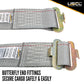 2" x 16' Gray Ratchet Strap w/Butterfly F Track Fittings