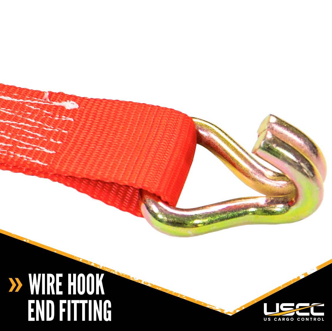 2" x 30' Red Ratchet Strap w/ Double J Hook