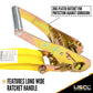 2" x 27' Yellow Ratchet Strap w/ Chain Extension