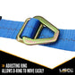 2 inch x 8 foot Blue Auto Tie Down Ratchet Strap 10000 lbs w Axle Strap image 6 of 9