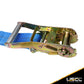2 inch x 8 foot Blue Auto Tie Down Ratchet Strap 10000 lbs w Axle Strap image 7 of 9