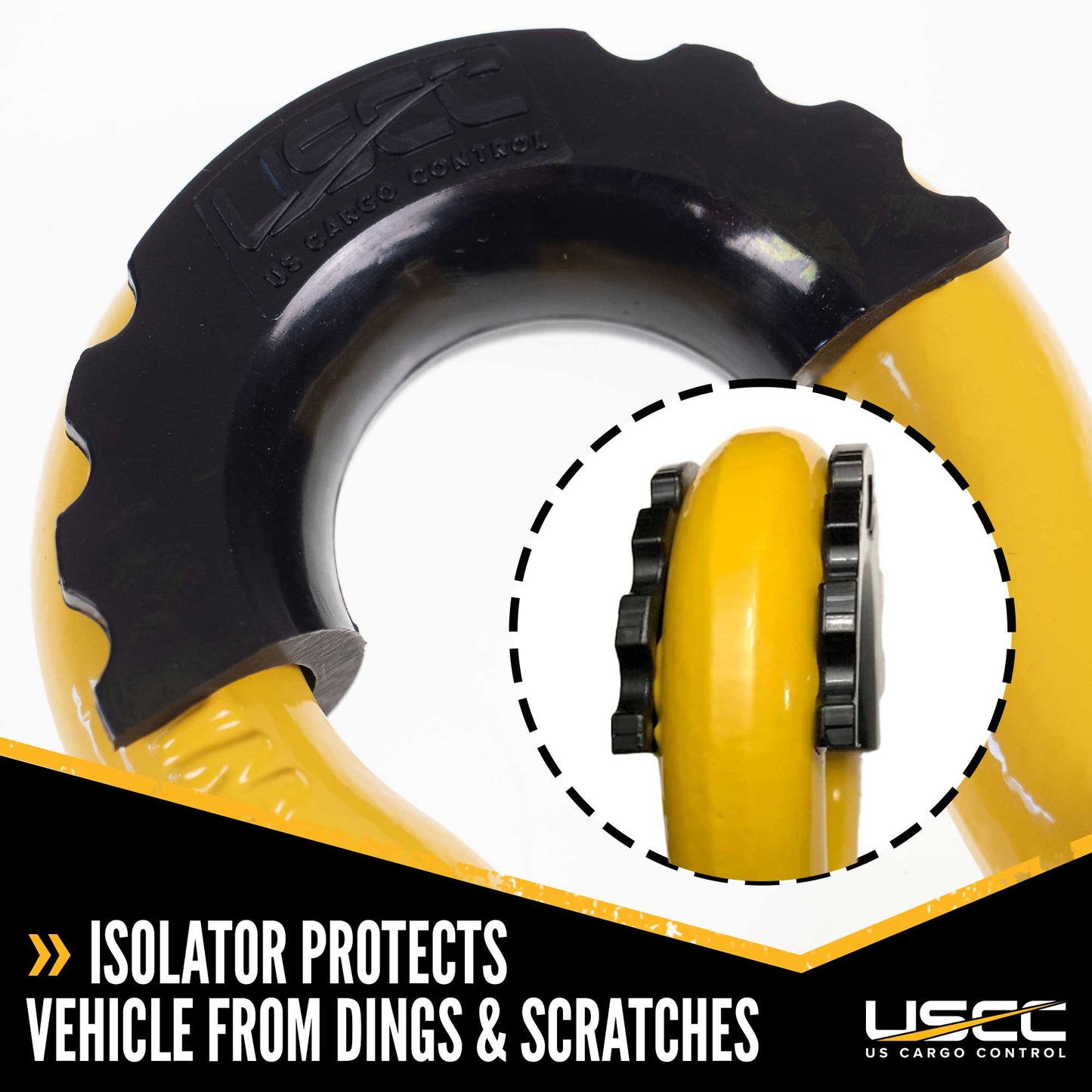 USCC 3/4" Drop-Forged Steel Screw Pin Anchor Shackles with Isolator and Washers – 4.75 Ton – 2 Pack