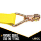 30' Yellow Ratchet Strap w/ Double Stud Fittings On Both Ends