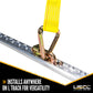 30' Yellow Ratchet Strap w/ Double Stud Fittings On Both Ends