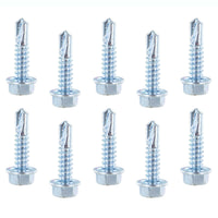 #14 x 1 inch Hex Screw w Self Drilling Tip (10 pack) image 1 of 5