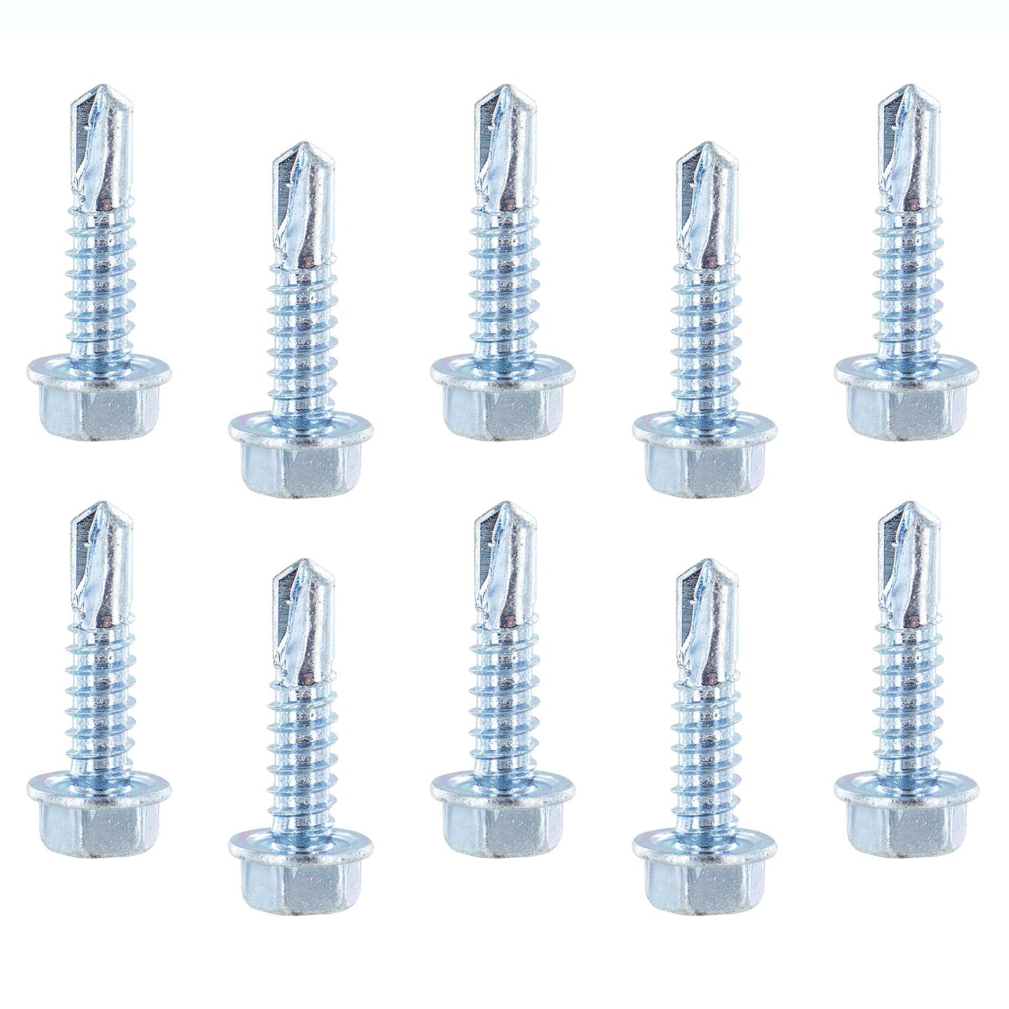 #14 x 1 inch Hex Screw w Self Drilling Tip (10 pack) image 1 of 5