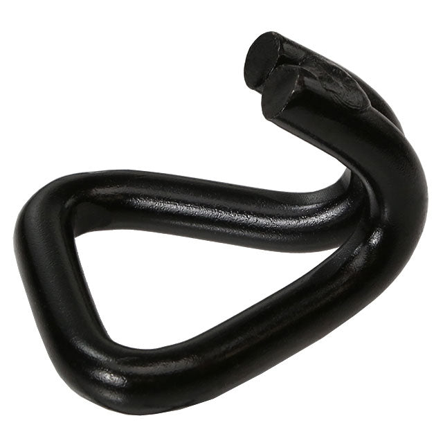 2" Black Painted Double J Short Wire Hook