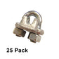 1/4" Galvanized Drop Forged Wire Rope Clips (25 pack)