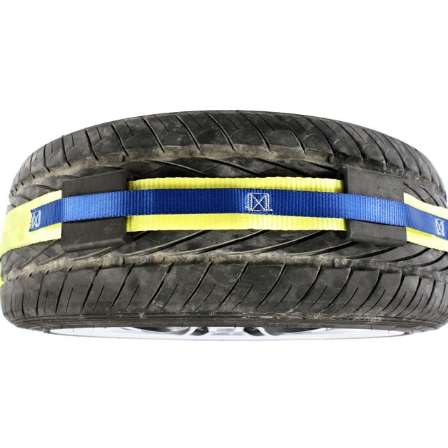 Using Wheel Strap Wheel Strap with Wire Hooks - Car Tie Downs