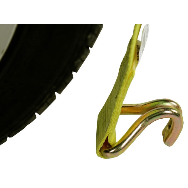 Using Wheel Strap Wheel Strap with Wire Hooks - Car Tie Downs