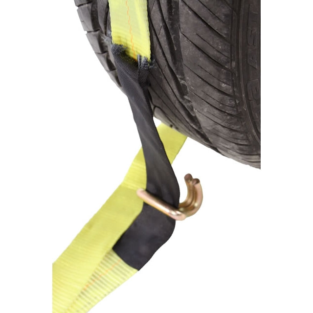 Wheel Strap with Wire Hooks - Car Tie Downs