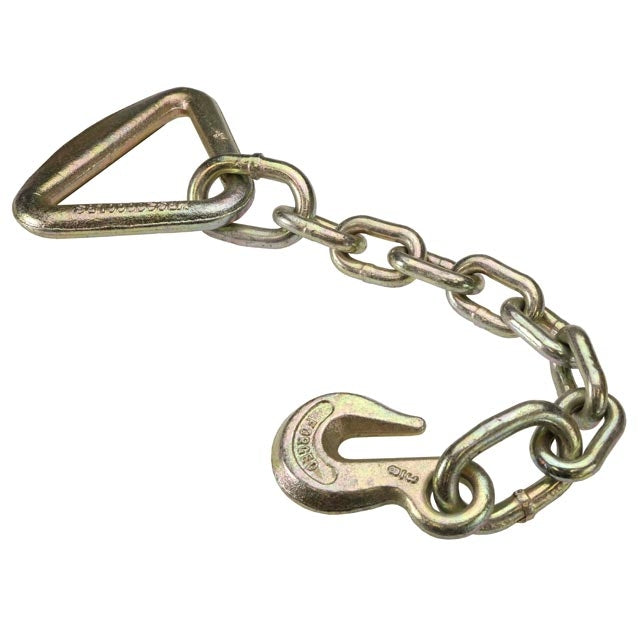 3/8" x  18" Chain Extension w/ 4" D-Ring - 16,200 lbs Break Strength