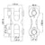 Twin Clevis Link - Grade 70- 3/8