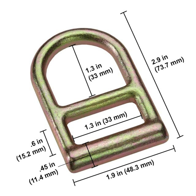 1" Belt Ring Double D-Ring - image 2