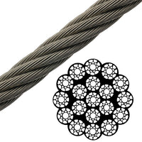 1/2" Spin Resistant Compacted Wire Rope - 19x19 Class (LF)