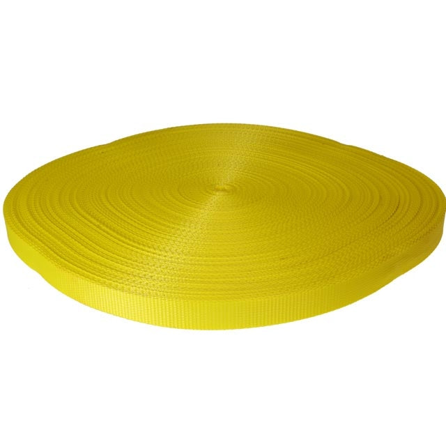 1" x 300' 4.5K Polyester Cargo Webbing - Yellow