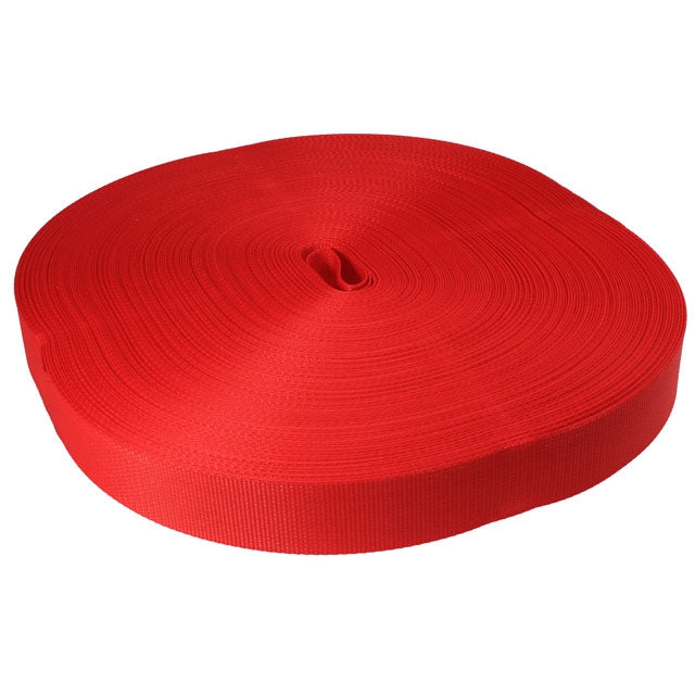 2" x 300' 6K Polyester Cargo Webbing - Red