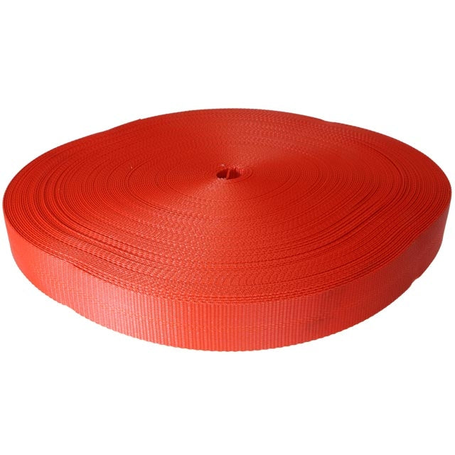 2" x 300' 12K Polyester Cargo Webbing - Red
