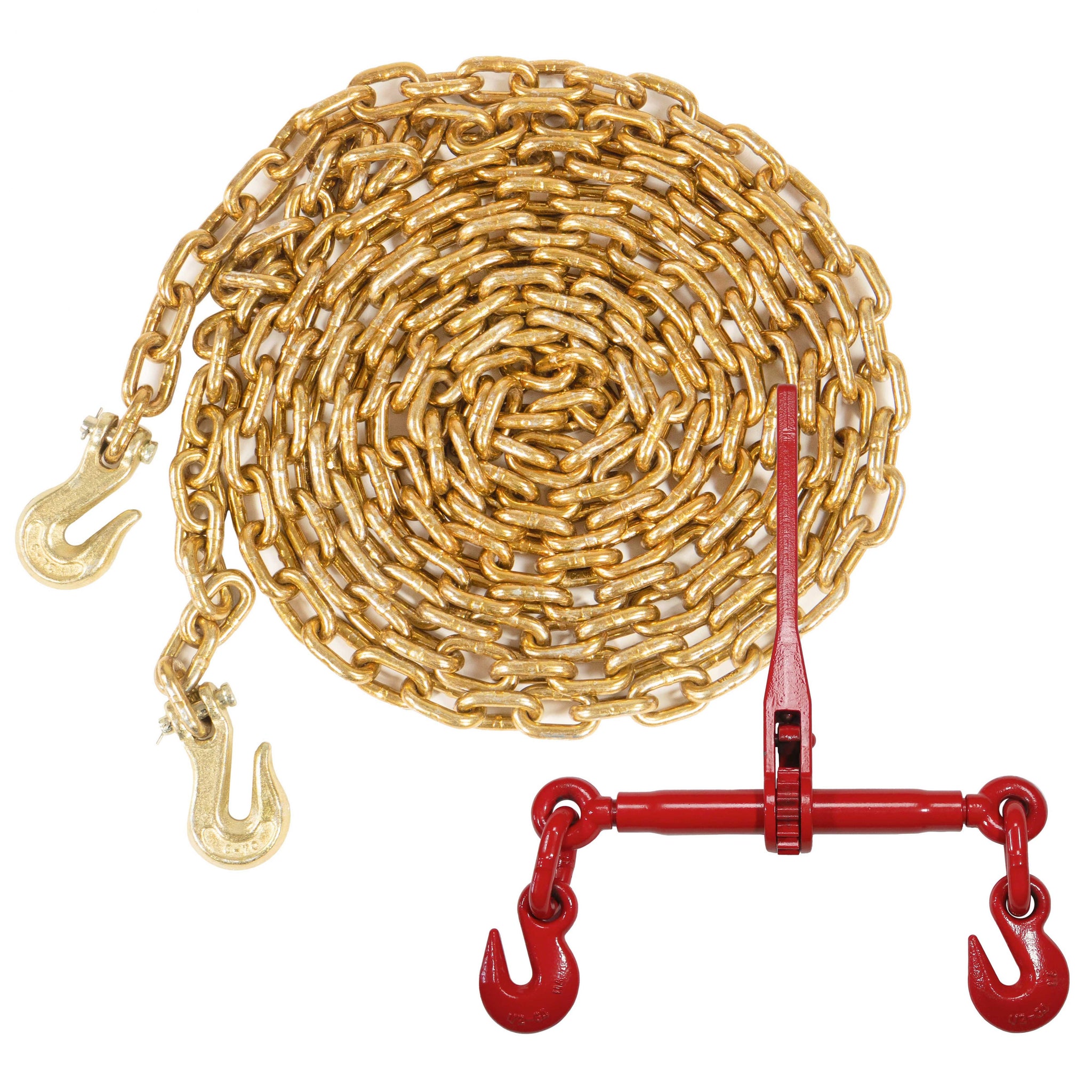 3/8" x 25' Transport Chain & Binder Kit G70 Chain & Ratchet Binder