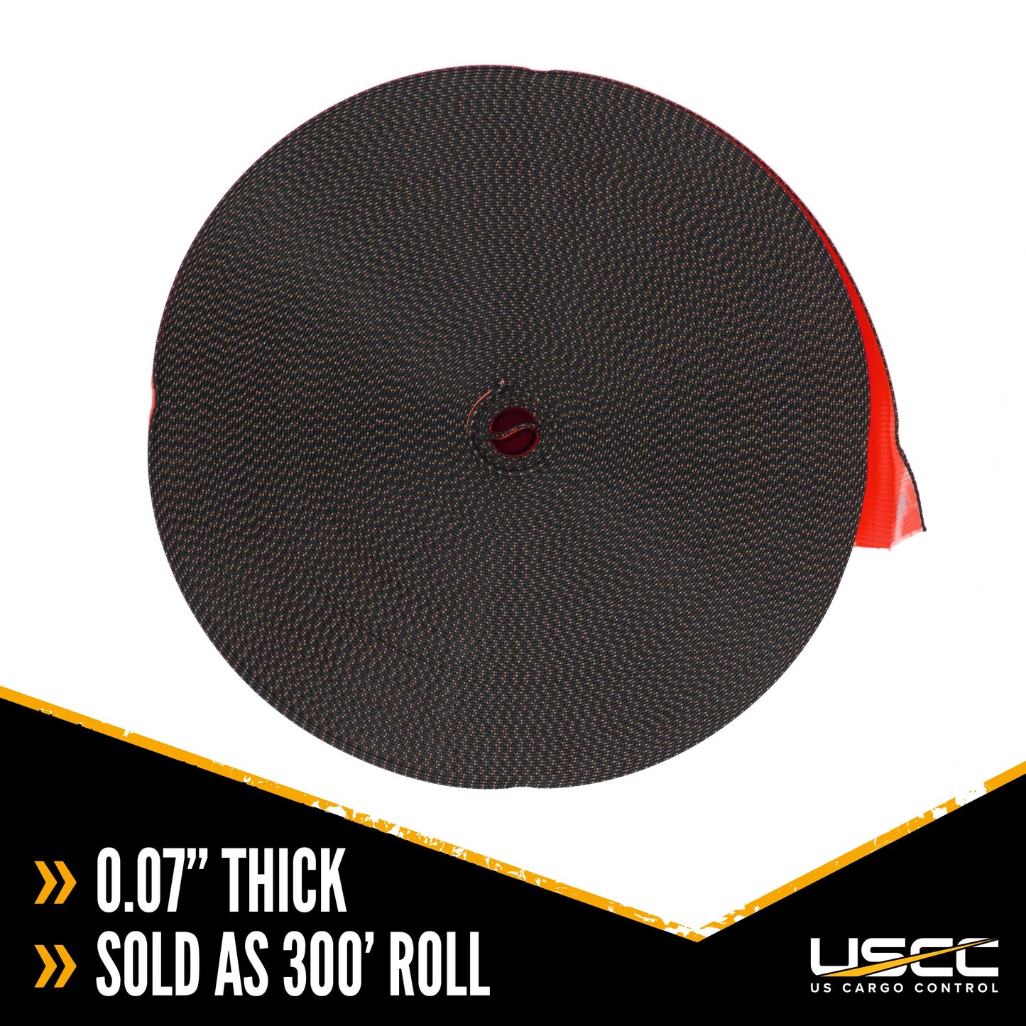 4" x 300' 20K Polyester Cargo Webbing - Red