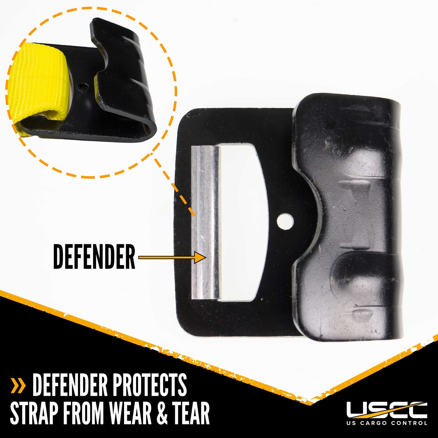 4" Heavy Duty Flat Hook w/ Aluminum Defender- 20,000 lbs. BS