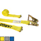 2 inch x 12 foot Yellow Ratchet Strap wButterfly F Track Fittings image 2 of 2