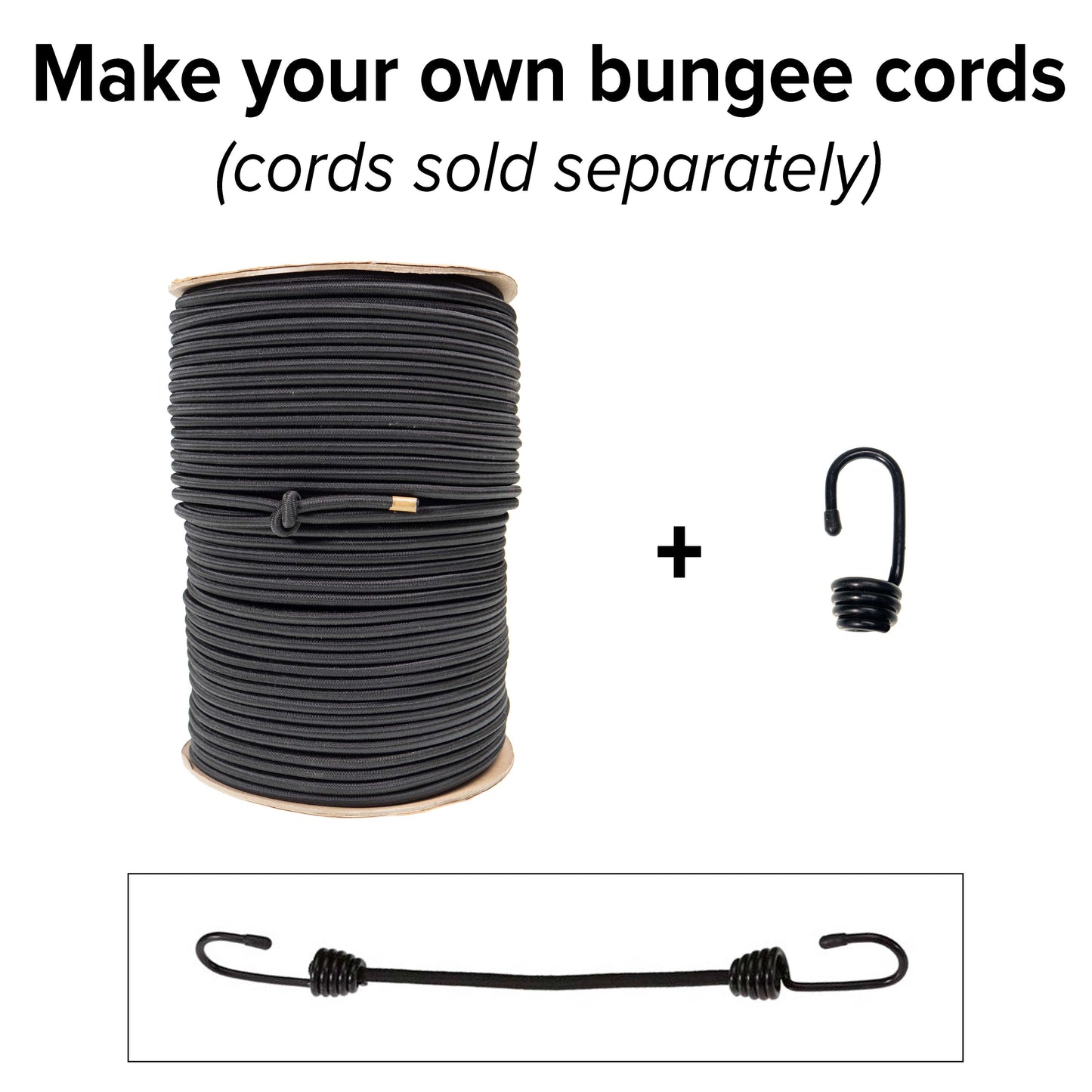 14 foot foot6mm Black Polyester Shock Cord 50 ft image 6 of 8