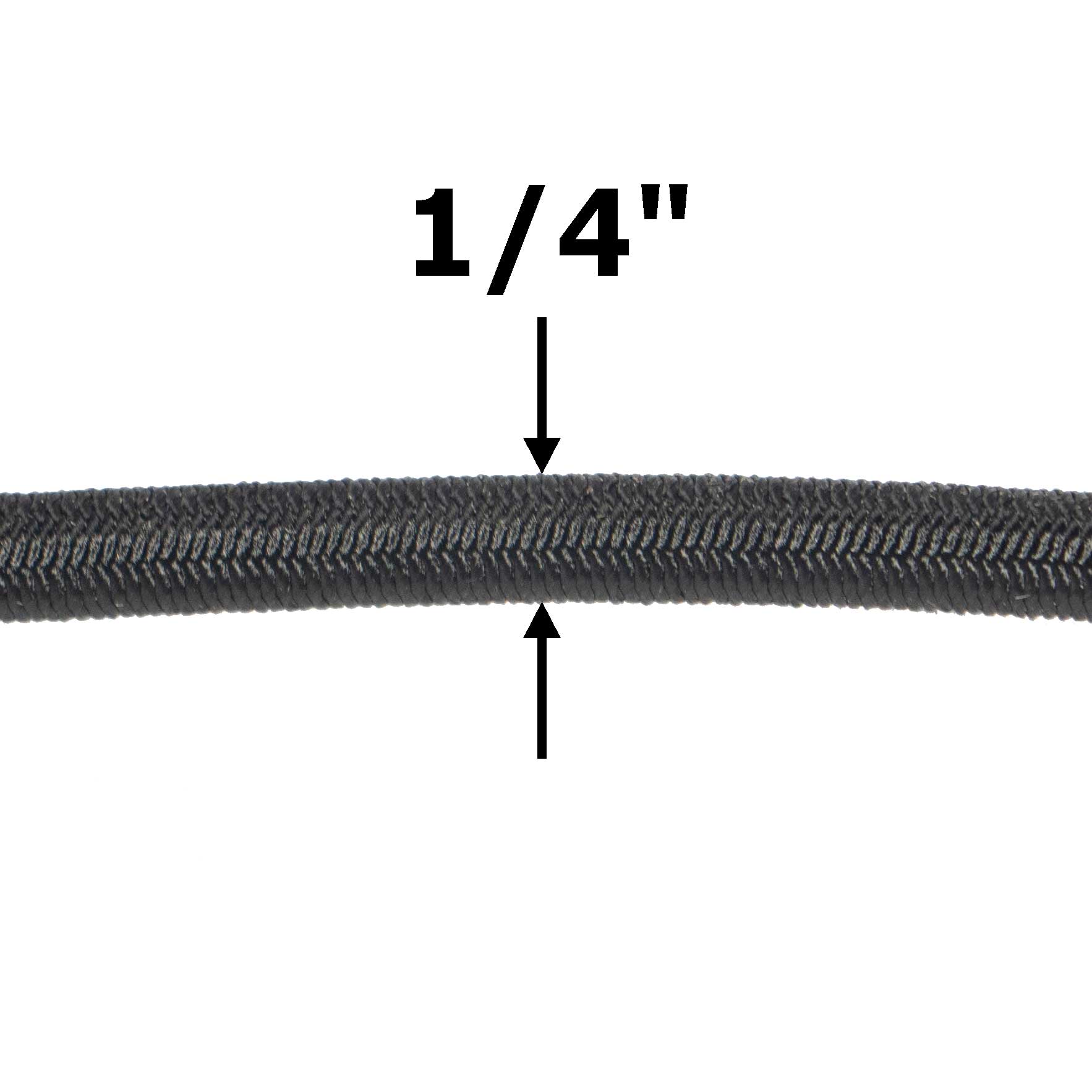 Black - 1/4 inch Shock Cord