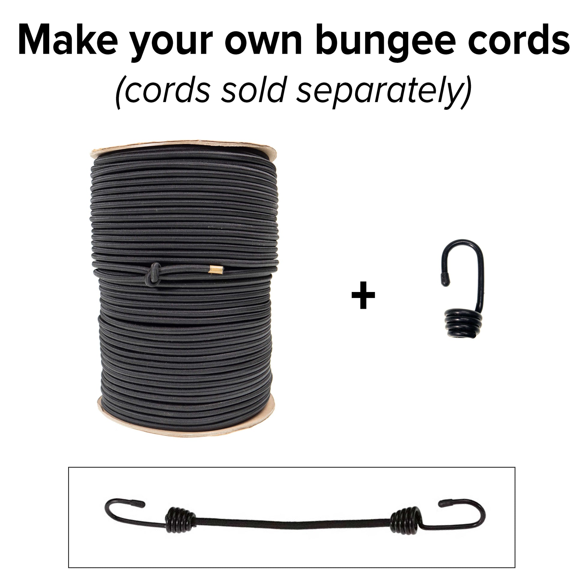 14 foot foot6mm Black Polyester Shock Cord 100 ft image 6 of 7