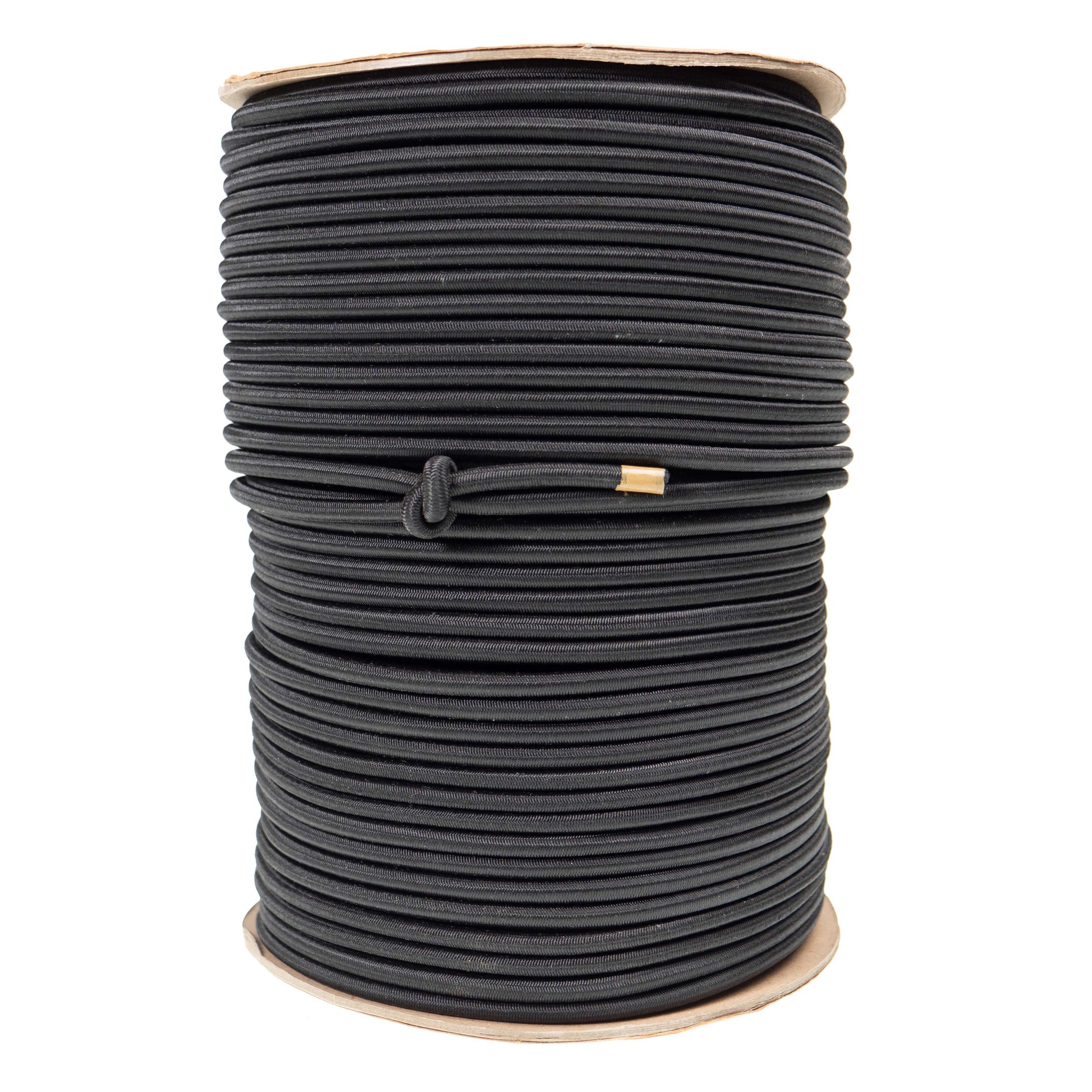 1/4''-6mm Black Polyester Shock Cord-Spool (500')