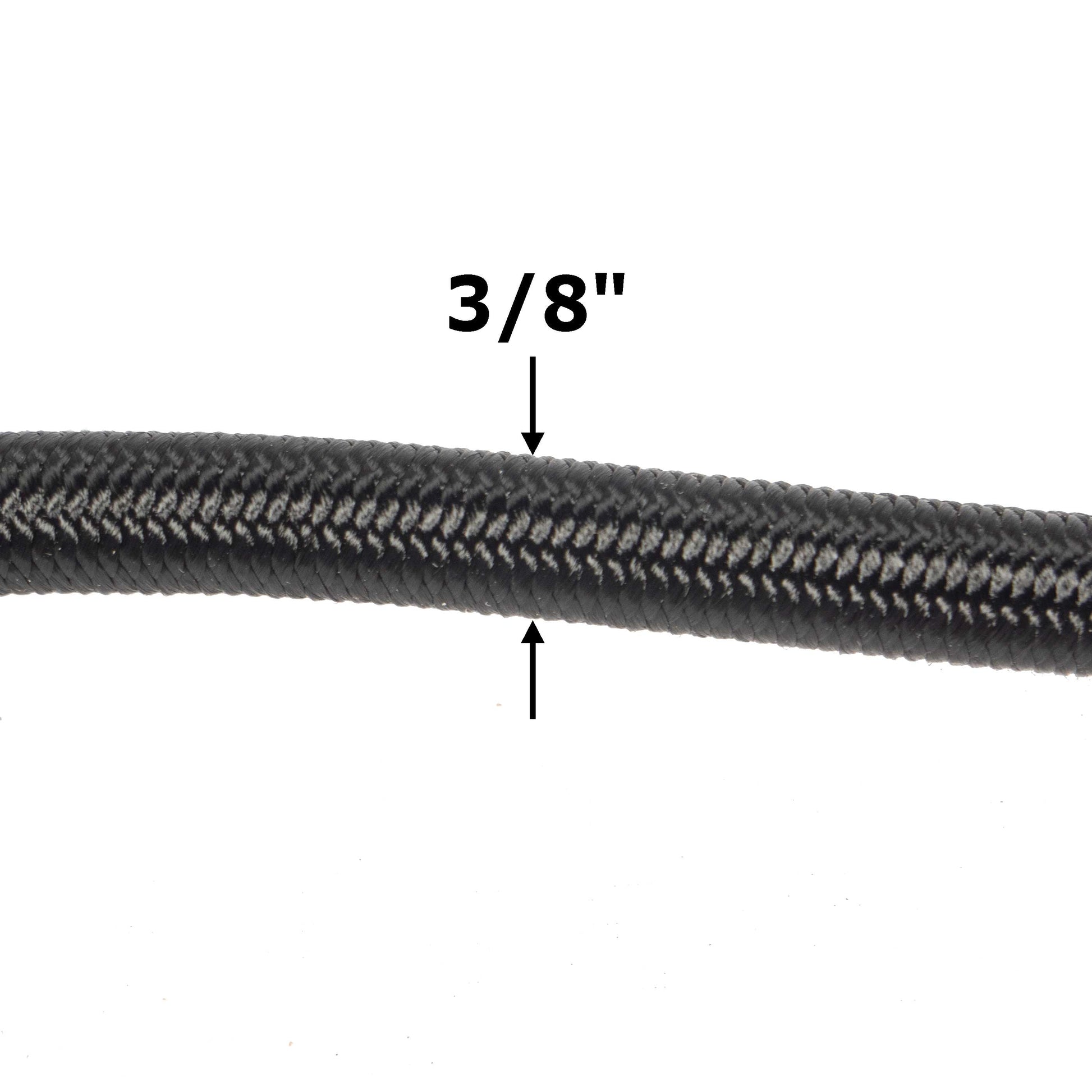 38 foot foot9mm Black Polyester Shock Cord 100 ft image 1 of 6 image 2 of 6 image 3 of 6