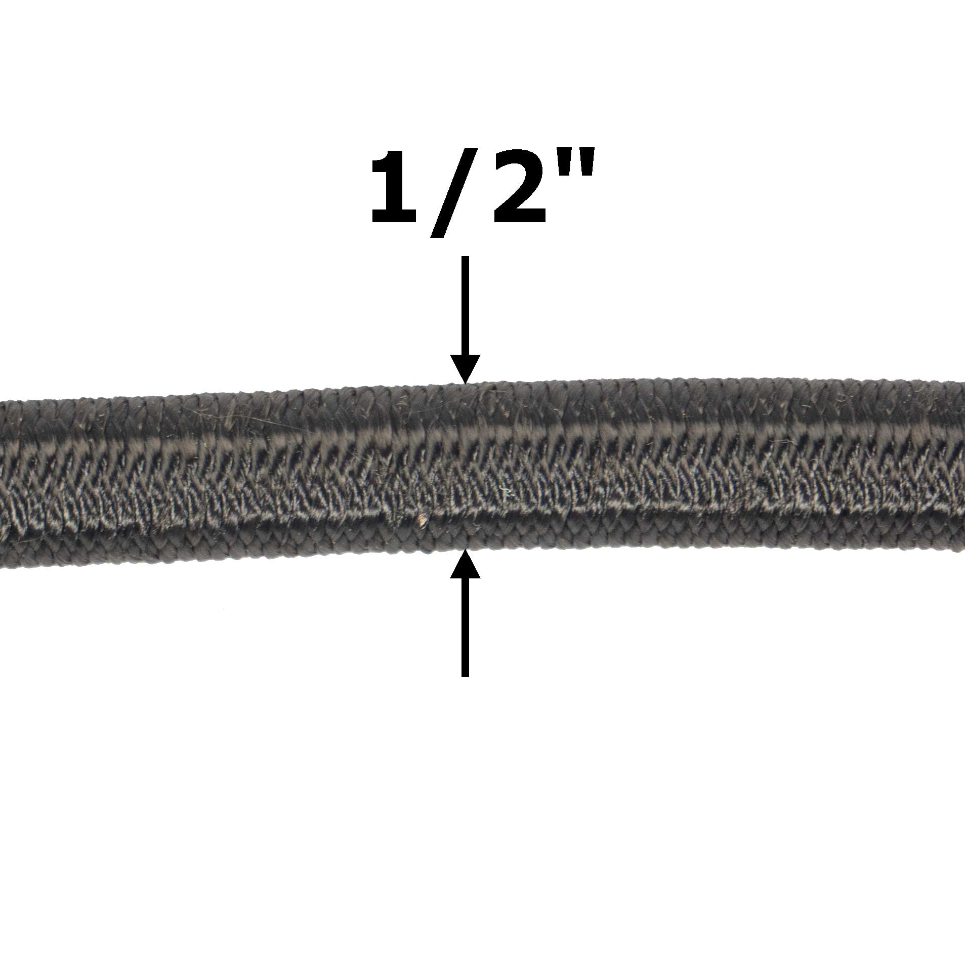 12 foot foot12mm Black Polyester Shock Cord 50 ft image 3 of 8