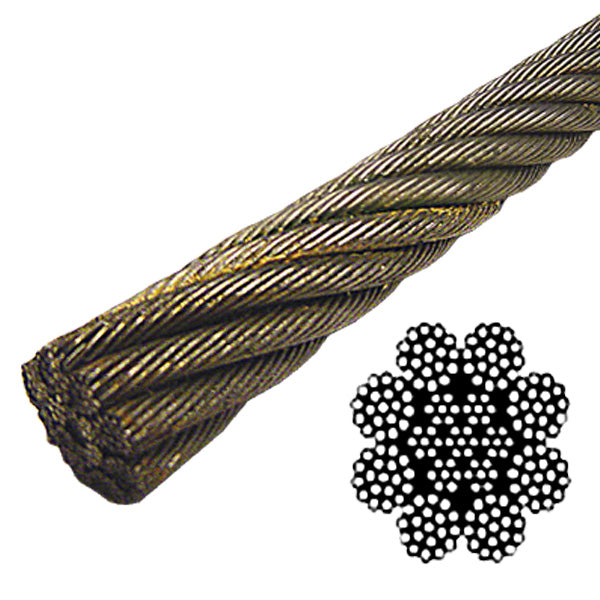 5/8" Spin Resistant Wire Rope EIPS - 8x19 Class (LF)
